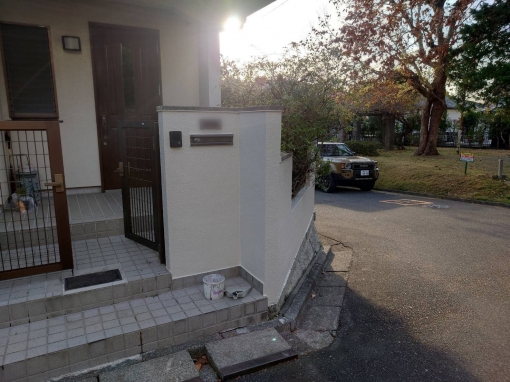 戸建住宅外構壁塗装工事